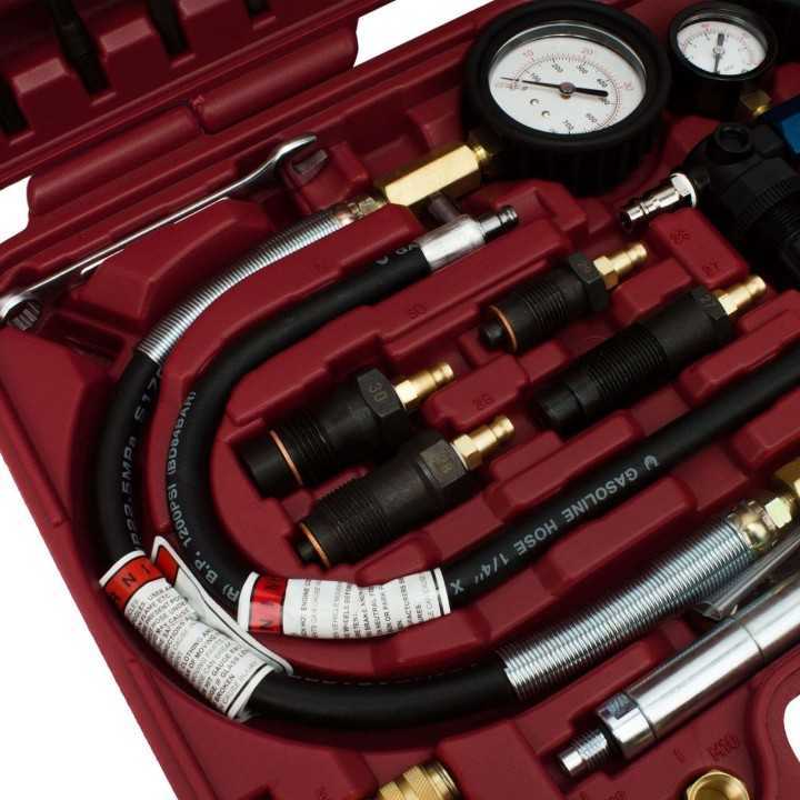 Kit de test de compression et de perte de pression pour moteurs essence, diesel