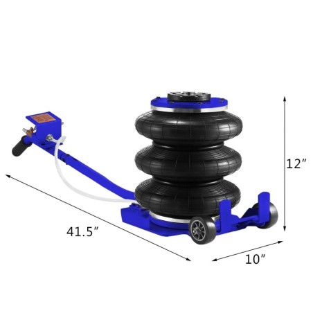 Cric pneumatique avec 3 coussins d'air, 3 tonnes