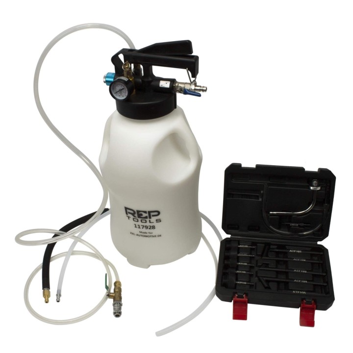 Pompe de remplissage huile boîte avec réservoir de 10L + 13 Adaptateur