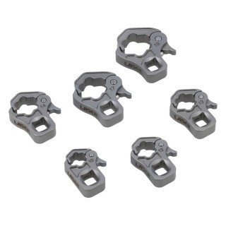 Jeu de douilles à cliquet ouvertes 3/8″ 6 pièces, 10–19 mm, pour conduites de pression et capteurs