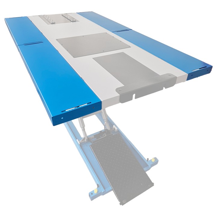 Plateforme d'extension et rampe pour élévateur de moto