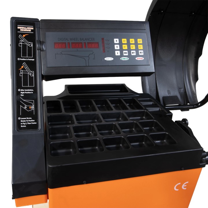 Équilibreuse de roue automatique, affichage à LED, 10 "-24"
