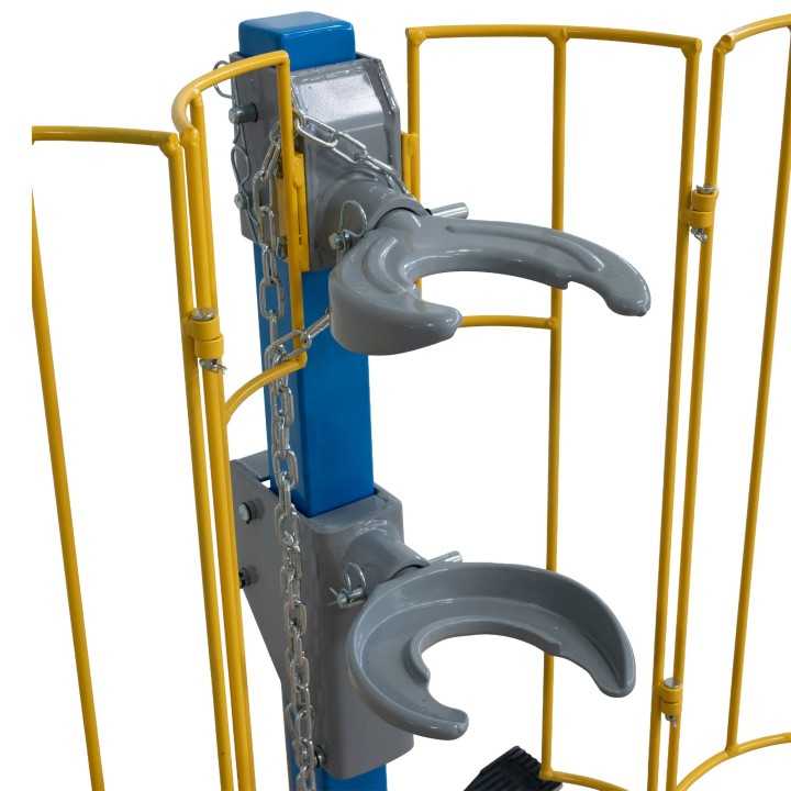 Compresseur pneumatique de ressorts,1 tonne avec cage de sécurité