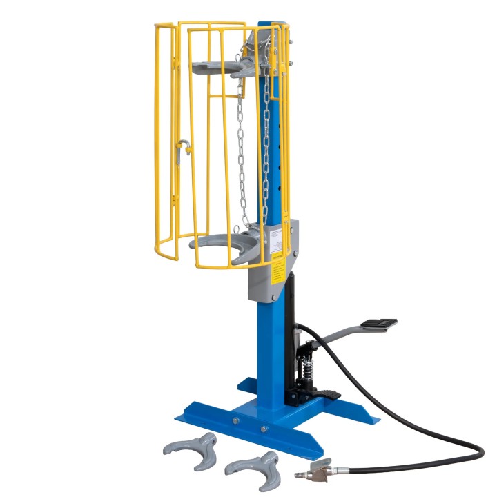 Compresseur pneumatique de ressorts,1 tonne avec cage de sécurité