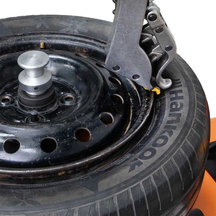 Démonte-pneu sans levier 26 pouces colonne inclinable – Bras assistance + lève-roue 230V