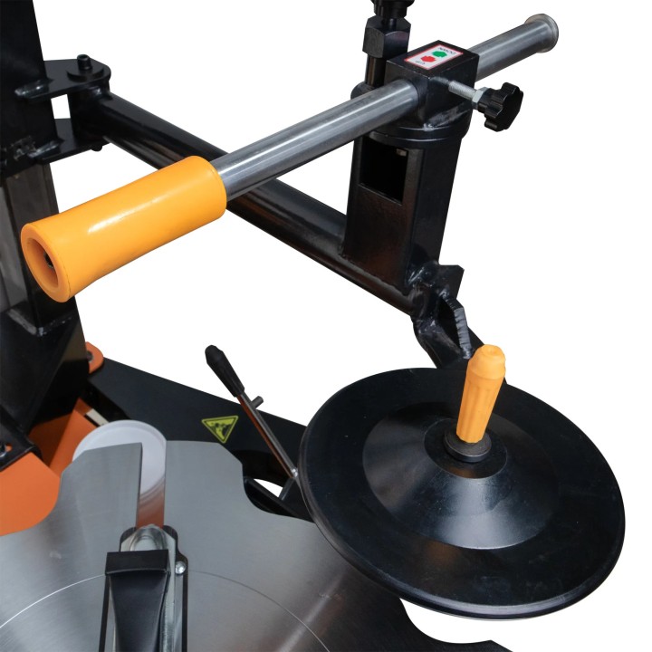Démonte-pneus 26" colonne inclinable – Bras auxiliaire, 230V vitesse réglable
