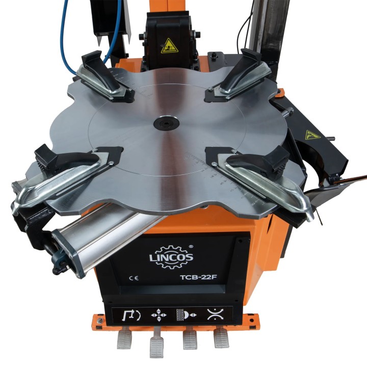 Démonte-pneus 26" colonne pneumatique inclinable – Bras assistance + vitesse variable 230V