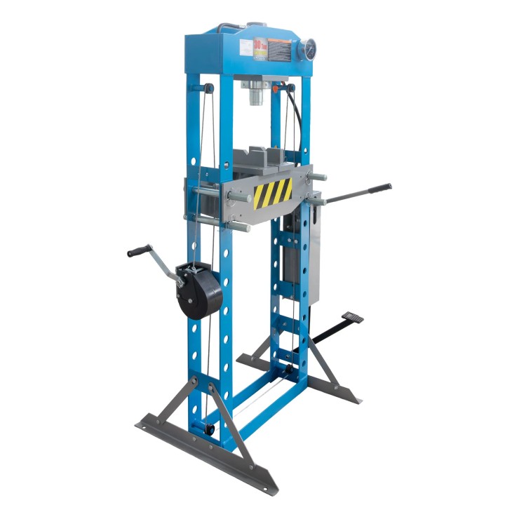 Presse d'atelier hydraulique robuste 30 t avec pompe à pied