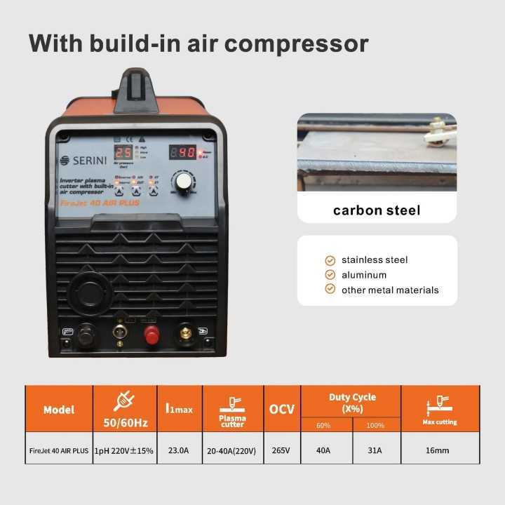 Poste découpe plasma FireJet 40 Air Plus, 220 V