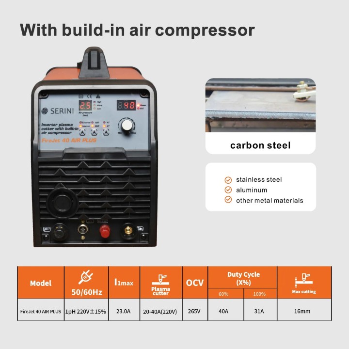 Poste découpe plasma FireJet 40 Air Plus, 220 V