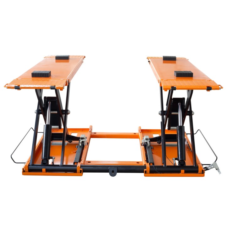 Pont élévateur à ciseaux portable, 3,5 t, 230 V avec déverrouillage électrique et kit de mobilité