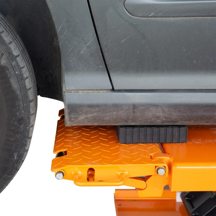 Pont élévateur à ciseaux portable, 3,5 t, 230 V avec déverrouillage électrique et kit de mobilité