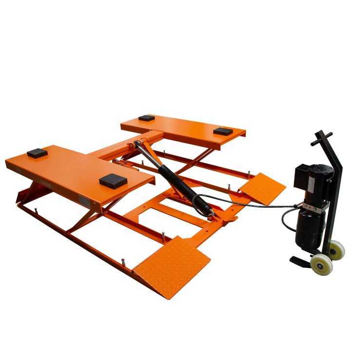 Pont élévateur à ciseaux portable extra-plate, 3,5 t, 220 V