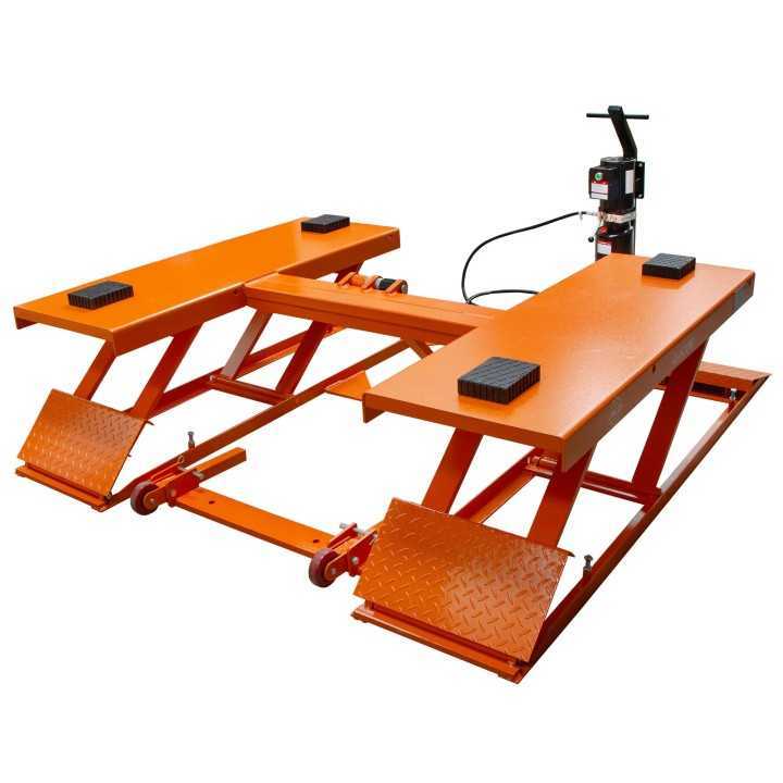 Pont élévateur à ciseaux portable extra-plate, 3,5 t, 220 V