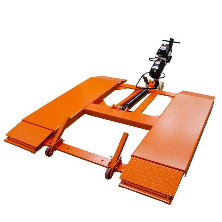 Pont élévateur à ciseaux portable extra-plate, 3,5 t, 220 V