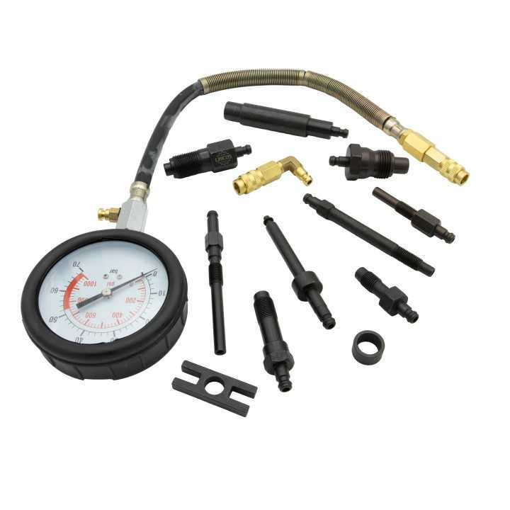Kit de testeur de compression diesel, avec injecteur, adaptateurs de bougies de préchauffage