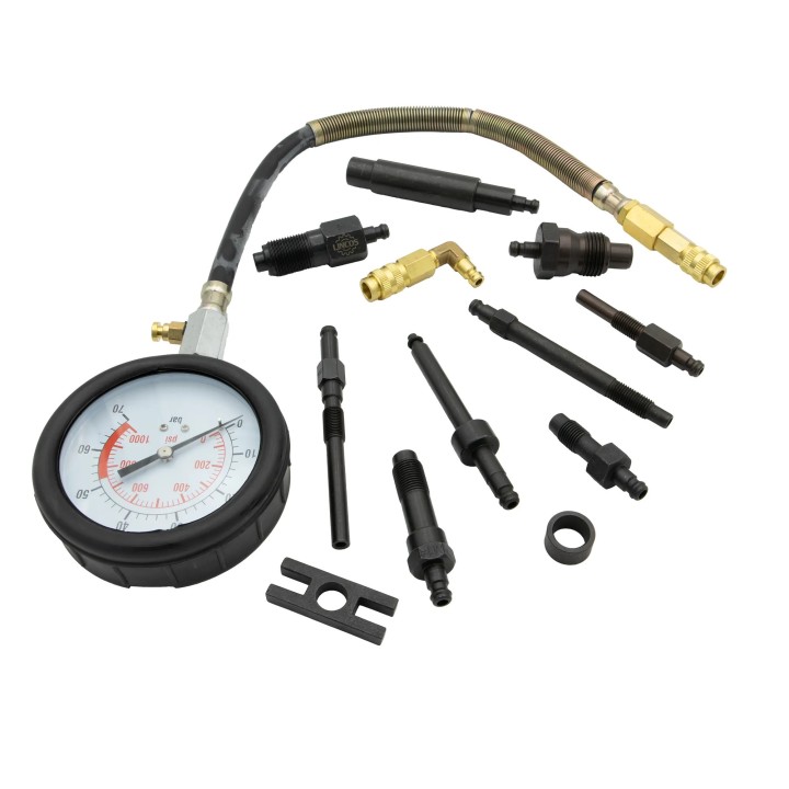 Kit de testeur de compression diesel, avec injecteur, adaptateurs de bougies de préchauffage