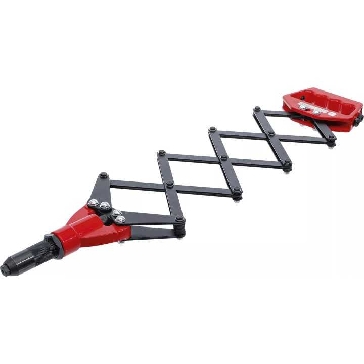 Pince à riveter, sertir type accordéon, 3,2 - 6,4 mm, 300 - 730 mm