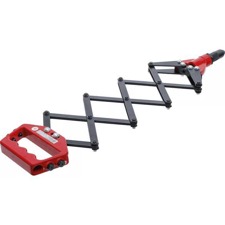Pince à riveter, sertir type accordéon, 3,2 - 6,4 mm, 300 - 730 mm