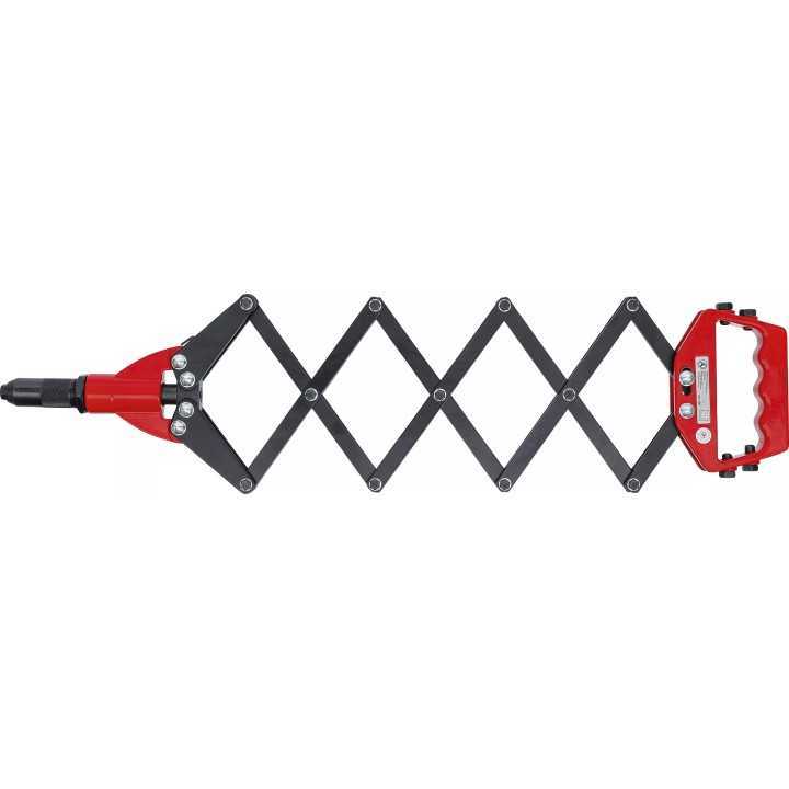 Pince à riveter, sertir type accordéon, 3,2 - 6,4 mm, 300 - 730 mm