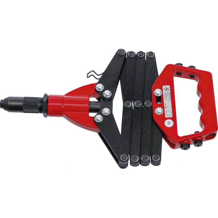 Pince à riveter, sertir  type accordéon, 3,2 - 6,4 mm,  300 - 730 mm