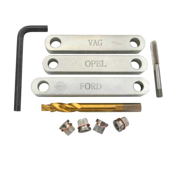 COFFRET DE REPARATION DE FILETAGE D ETRIER DE FREIN VAG, Opel et Ford