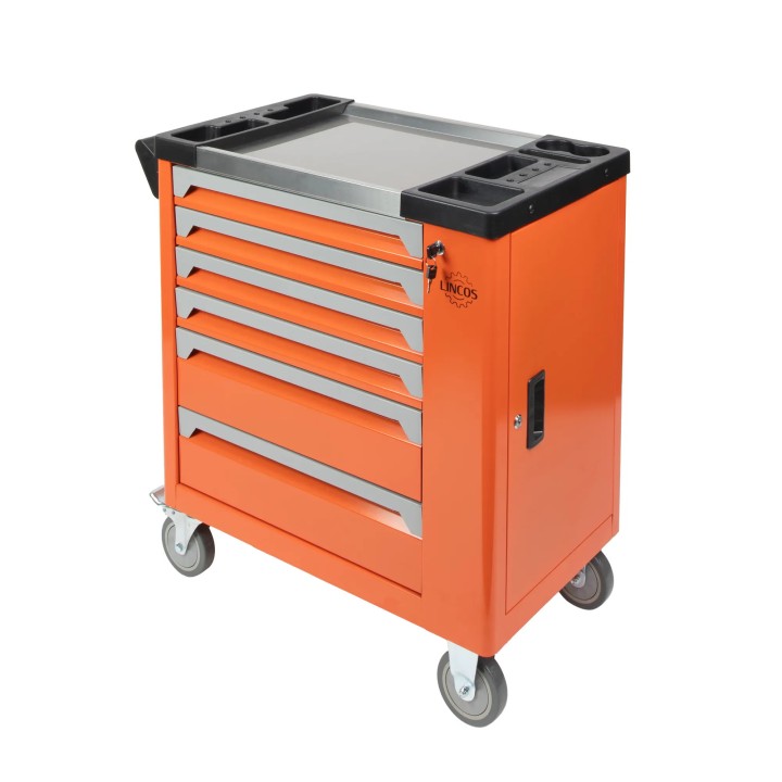 Servante d ateliers mobiles, avec 245 pièces avec outils