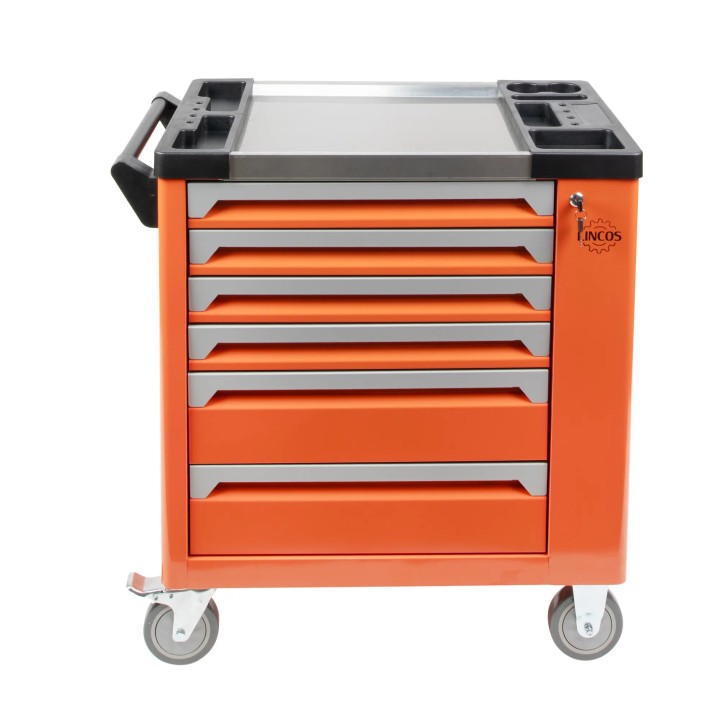 Servante d ateliers mobiles, avec 245 pièces avec outils