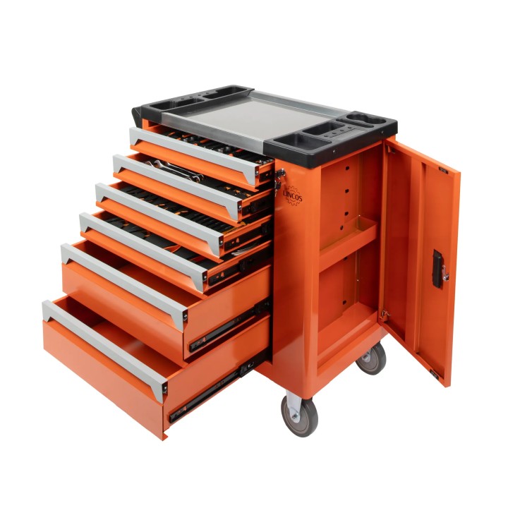 Servante d ateliers mobiles, avec 245 pièces avec outils