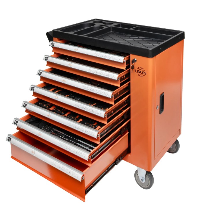 Servante d ateliers mobiles, avec 399 outils