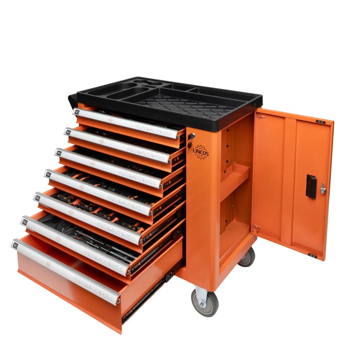 Servante d ateliers mobiles, avec 399 outils